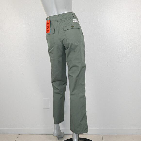 Deus Ex Machina Women's Mona Ripstop Pants in Lichen Green size Small NWT - Picture 4 of 13